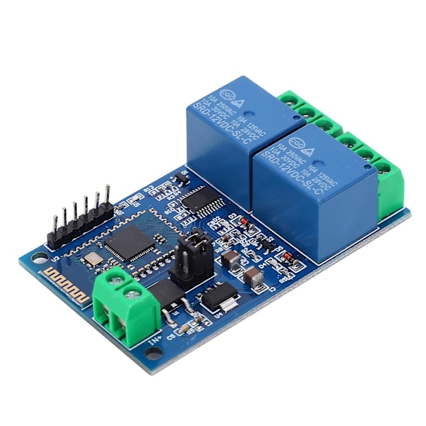 DC12V Bluetooth-relämodul med två kanaler för fjärrkontroll via mobilapp