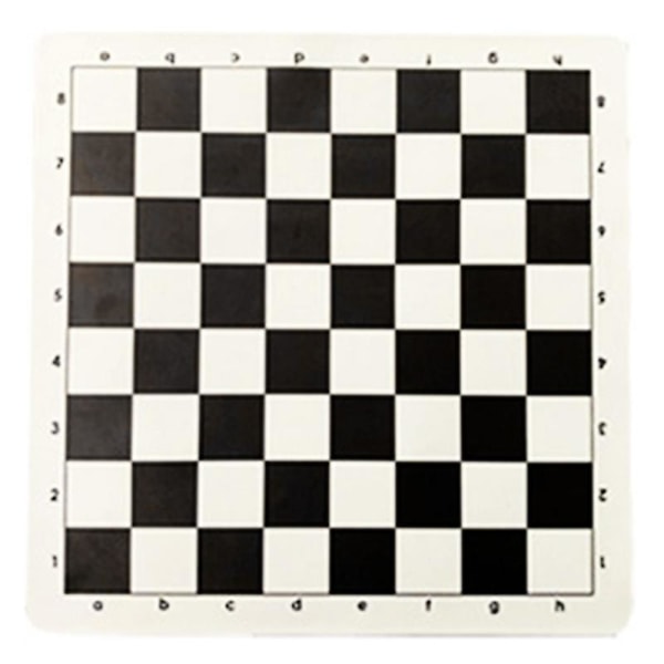 Läder schackbräde Roll-up turnering schackmatta Halkfri Mjuk schackbräde Black White Medium