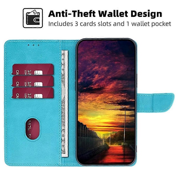 Plånboksfodral i PU-läder med stativ för Nokia G11 Plus 4G, kalvskinnsmönster Multicolor Style D
