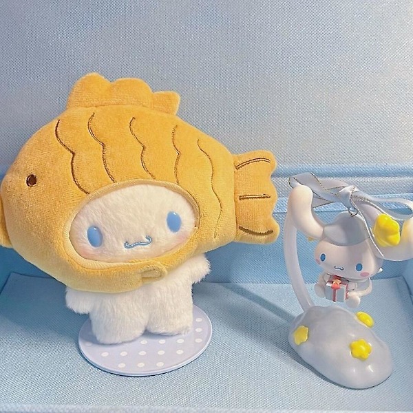 Kawaii Sanrio Cinnamoroll Plyschdjur Taiyaki Docka Söt 14cm Plyschdocka Docka Skicka Vänner Födelsedagsplyschgåva