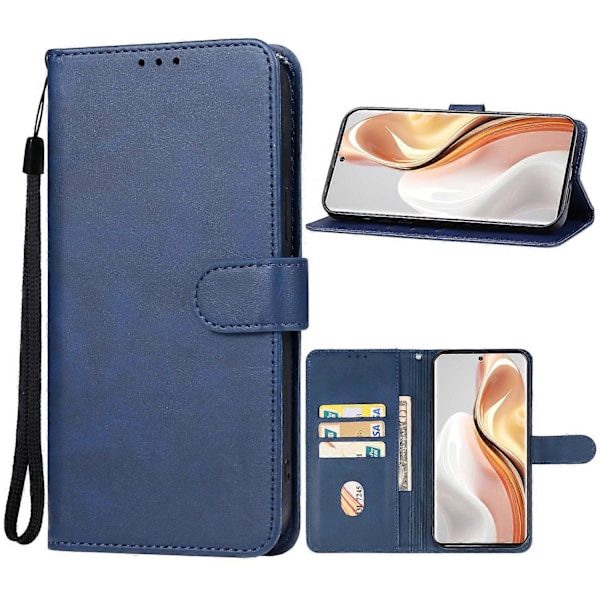 Læder Telefon Case til Ulefone Note 17 Pro Blue