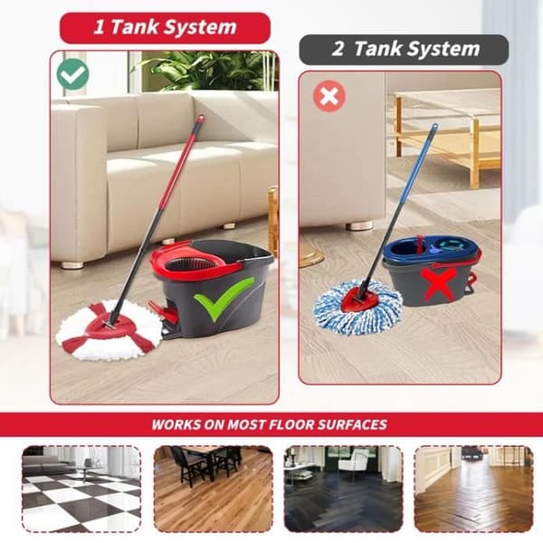 Moppåfyldning, mikrofibermoppehoveder til Vileda&O-Cedar Easywring erstatningshoveder, moppetilbehør[YJD]