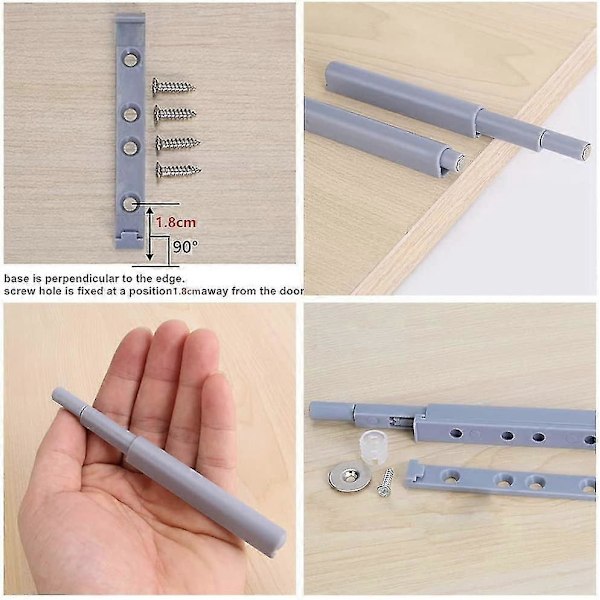 Paina-avataksesi magneettisalvat, jotka avaavat ja sulkevat oven yksinkertaisella painalluksella (10 kpl) (C)