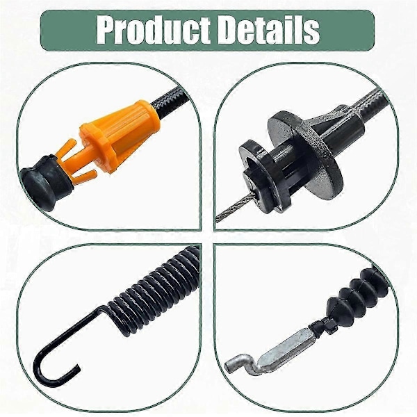 Gasvajer för gräsklippare MTD 946-04173E 746-04173E Däckvajer (C)