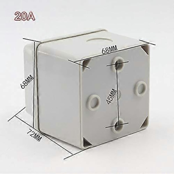 Växelswitch 3 Positioner 8 Skruvterminaler Rotera Kam Växelswitch