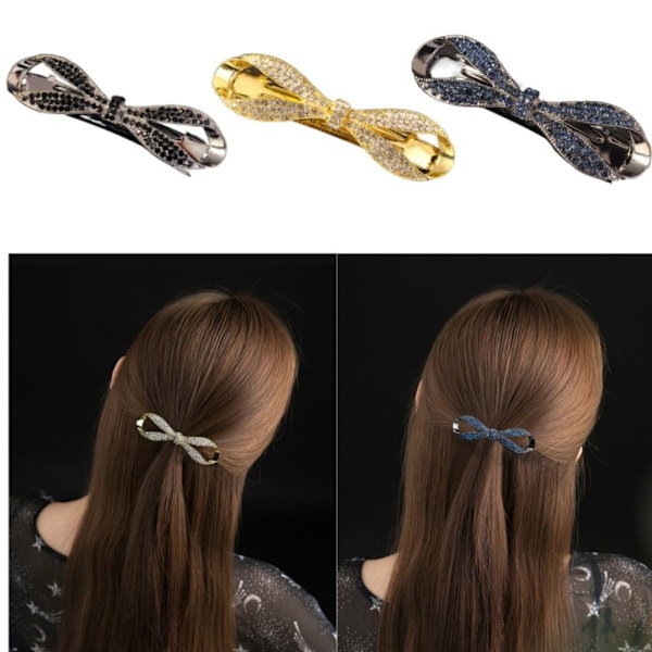 2 stk Rhinestone Hårklipp Hårnål Klipp BLÅ