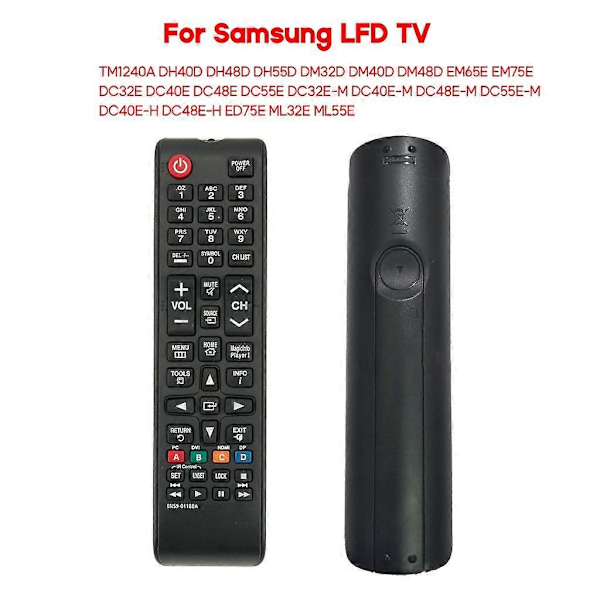 Ersättningsfjärrkontroll BN59-01180A för TV-fjärrkontroll för DB48D DB48E DC48E DC55E DC55EM DB48E DB40D DB40E DM75d
