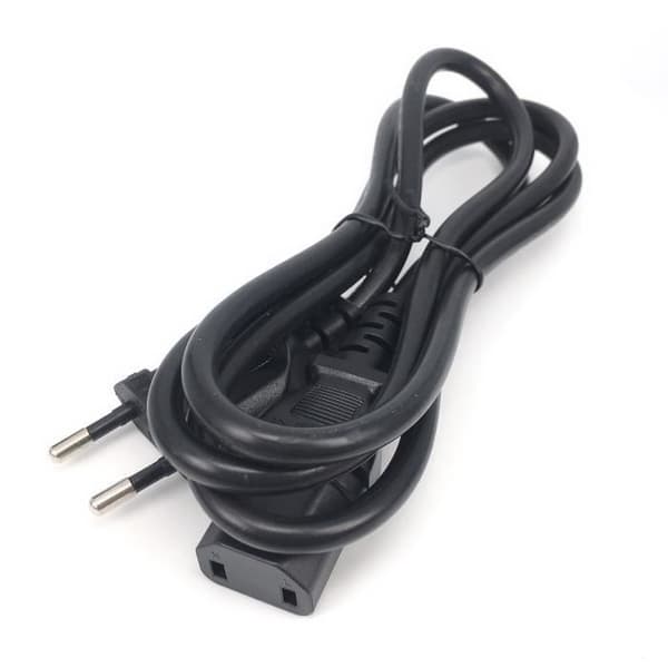 EU - Universal 2-polet han til IEC320 C17 hun adapter, AC strømkabel til PS4 Pro, kabel[YJD]