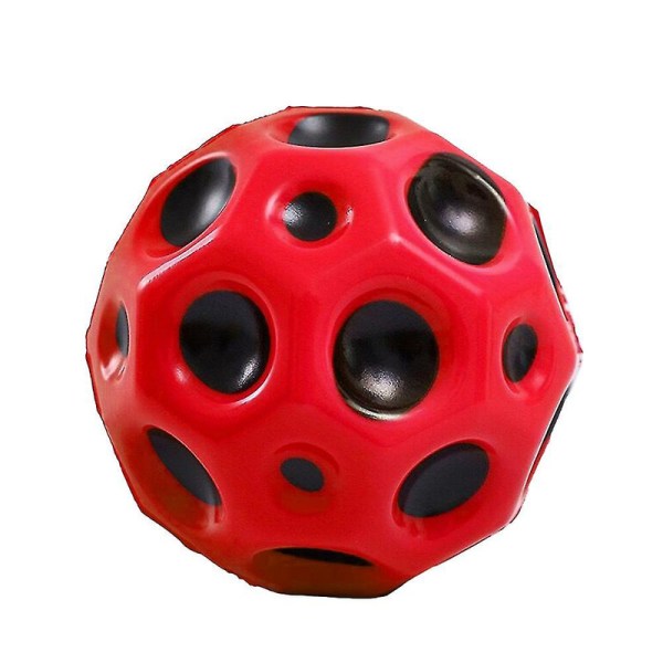 Hög studsande boll, Tiktok Pop studsande rymdboll Gummistudsboll Sensorisk boll, sportboll för inomhuslek utomhus, Ea -1214-15 Red