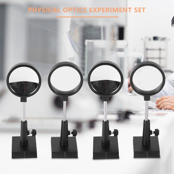 Fysisk Optik Experimentuppsättning Konvex Linser Konkav Linser Triangulärt Prisma Plan Spegel Konvex Spegel