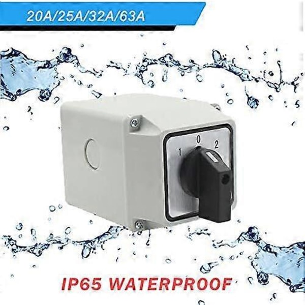 Växelswitch 3 Positioner 8 Skruvterminaler Rotera Kam Växelswitch