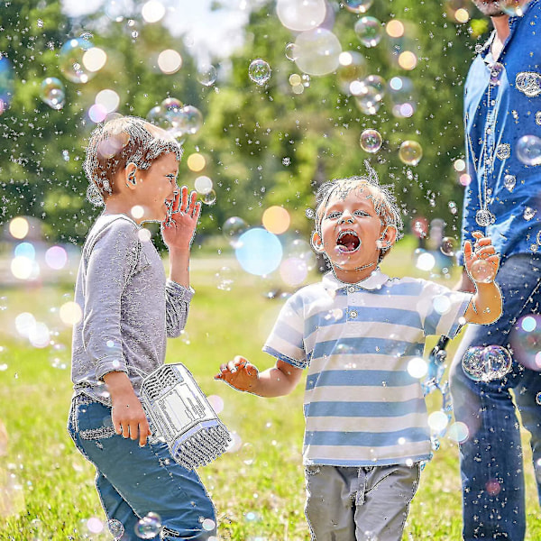 Bubbelmaskin Utomhus, 69 Hål Bubbelpistol För Bröllop, Födelsedagspresent, Badbubbelmaskin Sommarleksak, Elektriska Led-Ljus Bubbelpistoler För Barn