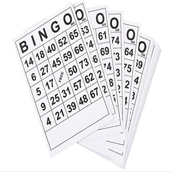 Bingospel Papperskort 1 på enstaka 60 ark Ingen upprepning Unik design