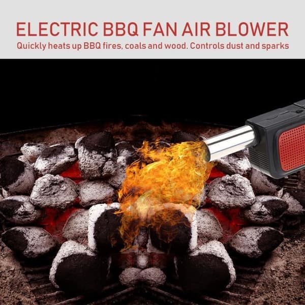 Elektrisk blæser med grillhåndtag (batteri medfølger ikke)[YJD]