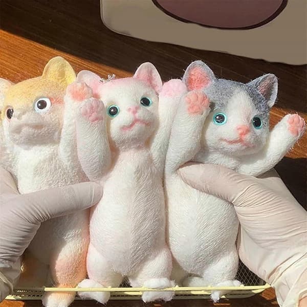 Bløde Søde Katte Squishies Stress Relief Legetøj 5-pak