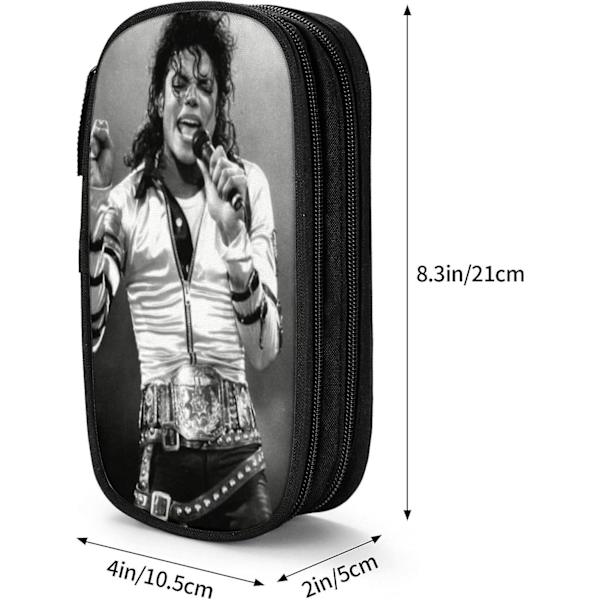 Michael Jackson Pennfodral Stor Kapacitet Resväska Kosmetikväska Dragkedja Pennfodral Pojke Flicka Kontor Student Skolmaterial Förvaringsväska SAOE021953