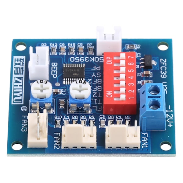12V PC Fläkt Temperaturkontroll PWM Hastighetsregulator Modul Alarm Summer Sensor med Alarm I6(FCC)
