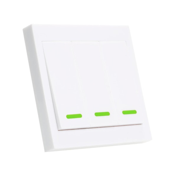 eWeLink Väggmonterad Knapp för Fjärrkontroll av Ljus 3-vägs 86 Typ ON/Off Väggpanel 433MHz Wi White 3CH