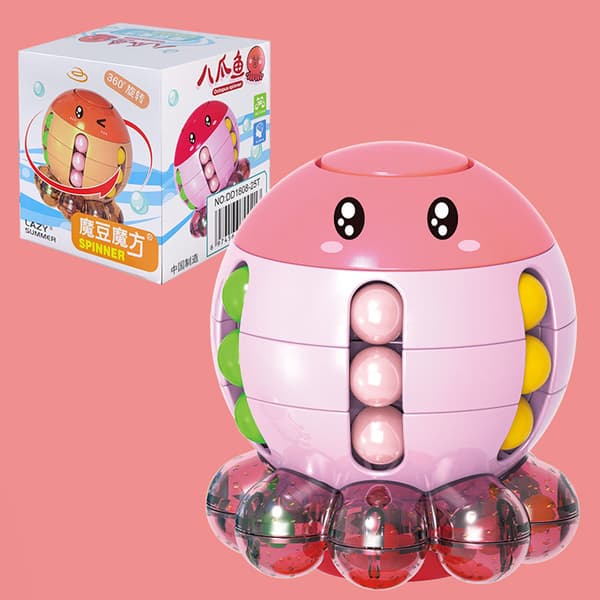 Octopus Magic Bean Puzzle Cube – Stressreducerande Fidget Leksak för Barn, 3D Pedagogisk Sensorisk Leksak G