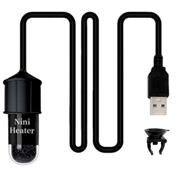 1 Set Fisktanksvärmare USB-driven Mini Akvarium Uppvärmningsstav med Sugkopp för Tankar Akvatiska