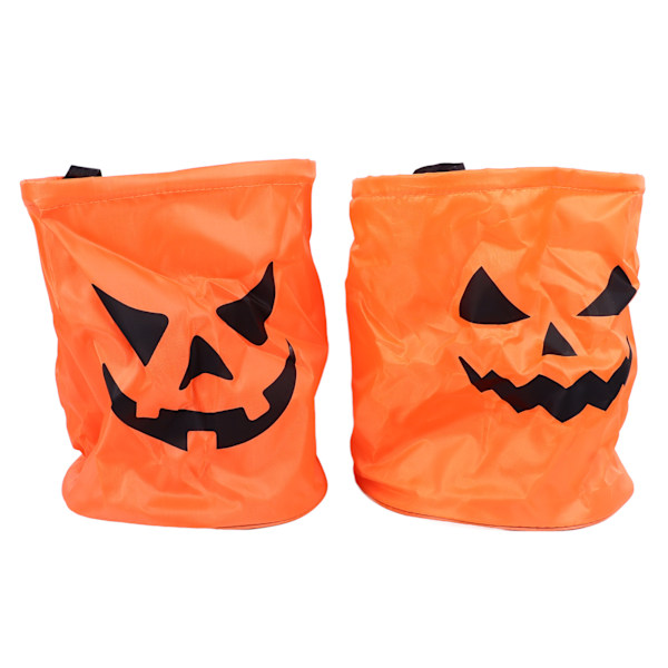 2 stk LED-lys Halloween godteripose håndholdt lys opp triks eller behandling festposer for Halloween-forsyninger favoriserer [C]