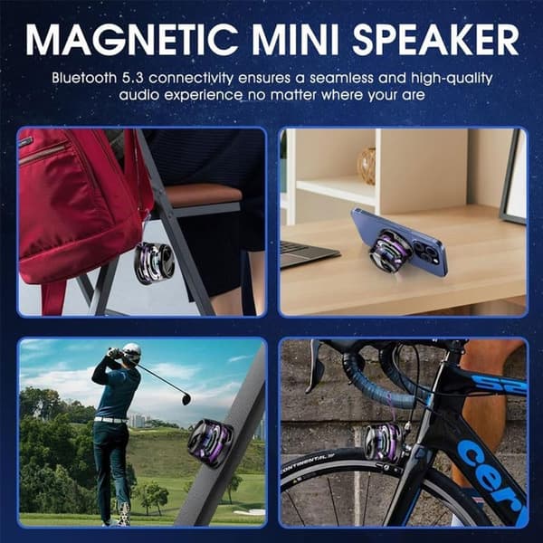 Mini Bluetooth-højttaler G200 med Multi RGB farvelysshow og 3D surround sound-effekt