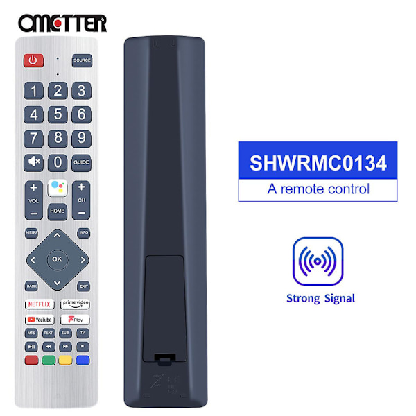 Tib Shwrmc0133 Shwrmc0134 Fjernbetjening til Sharp Aquos TV 55bl3ea 65bl5ea Lc-40bl3ea Netflix Prime Youtube F-play Uden Stemme SHWRMC0134