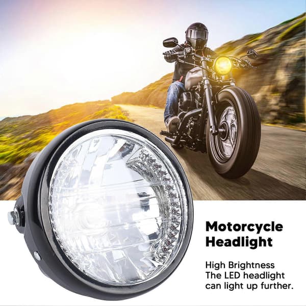 Universal 7 tommer LED Forlygte Motorcykel Frontlys Dag & Nat Lysstærk