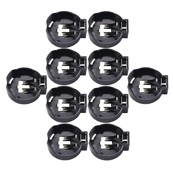 10 stk Sorte CR2477 Knapcelsbatteri Stikkontakt Holder til 3V Knapcelsbatteri