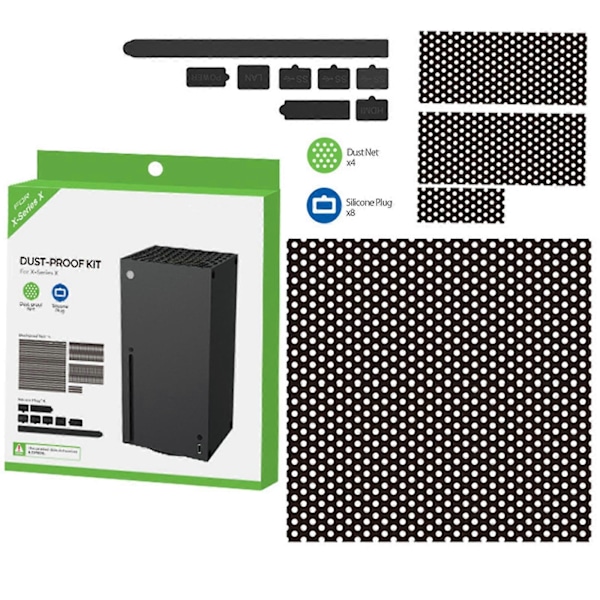 Dammfilteröverdrag Kompatibelt med Xbox Series X Konsol, Ventilationsöverdrag Dammskyddande Filteröverdrag
