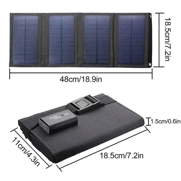 Syzm 5v Bärbar Batteriladdare Utomhus Mobil Power Batteriladdare Power Bank[C] Black