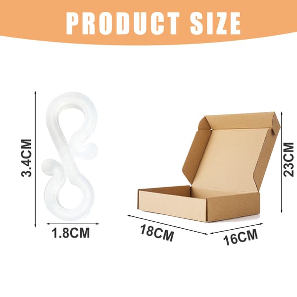 Utomhushängkrokar Mini S-klämmor Vit 100-pack[C]