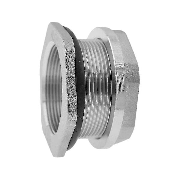3/4 tommer Vandtankforbindelse Sus304 Rustfrit Stål Gennem-bulkfitting, Vandrørsforbindelse, til Regn