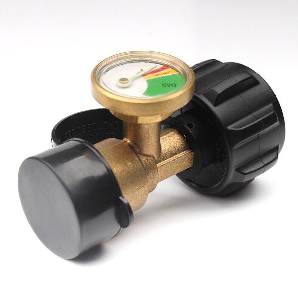1/2 Del Propantankmåler Master - Nøyaktig Gasstryknivåindikator med Messingadapter for 5-40 lb LPG-tanker