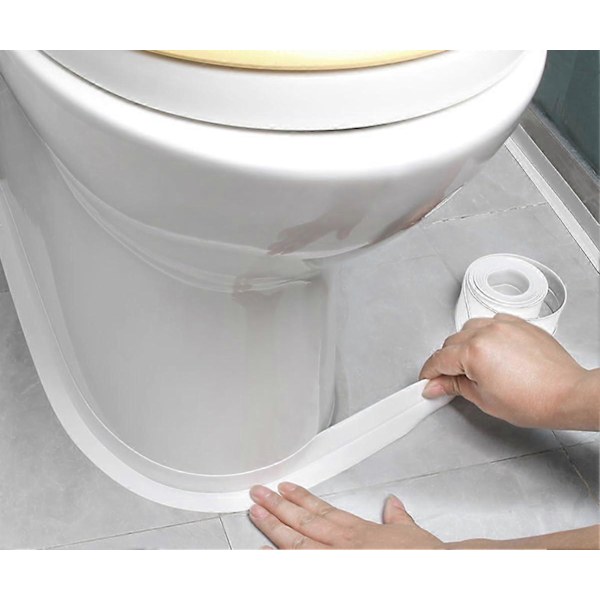 Selvklæbende tætningsliste til toilet & badekar, tætningsliste til gulvfliser, hjørneliste & brusebad (C)