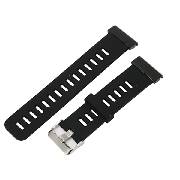 Silikon Smartwatch Rem Størrelsesjusterbar Metalspænde 2 Farver Urrem til COROS Vertix 2 Sort Mørkegrå[C]