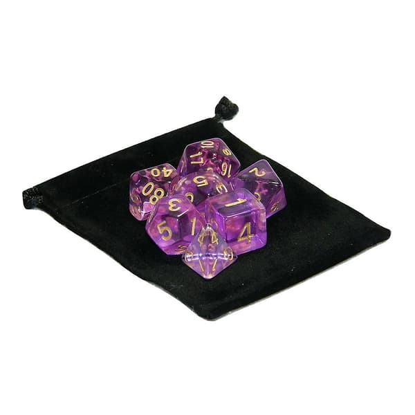 Rollespils terningesæt polyhedral D6 D12 tilbehørspakke