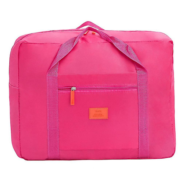 Rejse Vandafvisende Nylon Foldbar Rejse Opbevaringspose Rejse Opbevaringspose Jacquard Taske Tøj Organiseringspose Rose Red