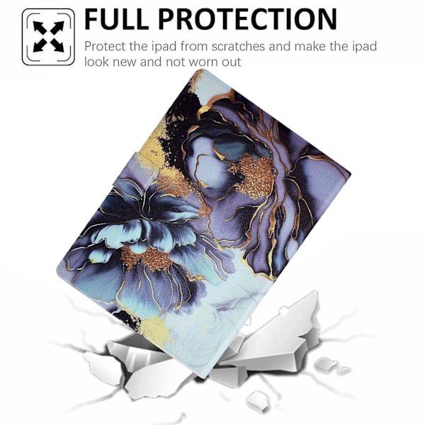 Fodral i PU-läder med mönster för iPad Pro 11 (2018) / (2020) / iPad Air 11 (2024) / Air (2020) / (2022) Multicolor Peony Flower