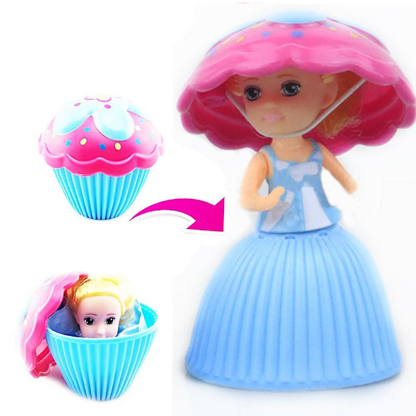 Söt Doftande Deformerbar Överraskning Cupcake Prinsessa Docka Leksaker Barn Flickor Present