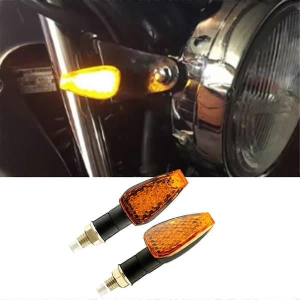 Motorcykel 12V/24V Gult Blinklys 14LED Blinker