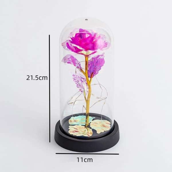 LED Galaxy Glass Rose for kvinner med glitrende mosaikkdesign og regnbueeffekt
