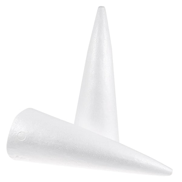 2 st Kids DIY Hantverk Koner Tillbehör Julkon Hantverk Vit Solid Kon (38x13.5cm)