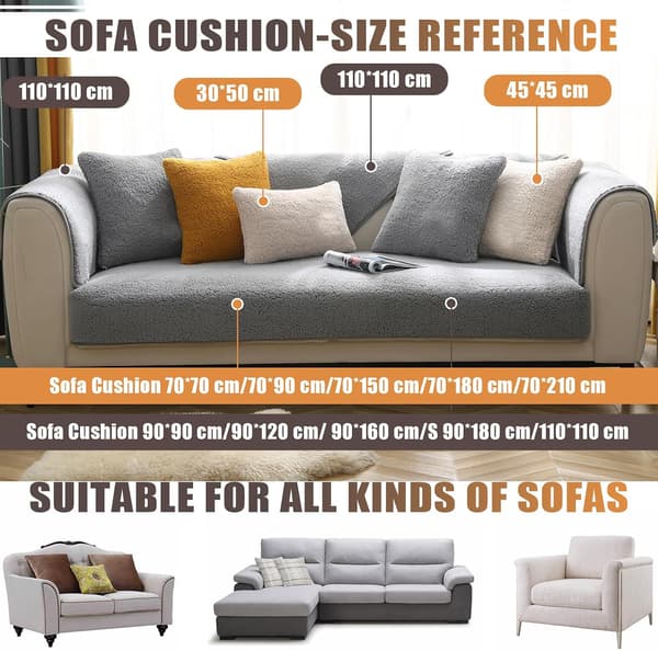 Premium mykt sofatrekk grå 70x90cm[C] Gray 70*90cm