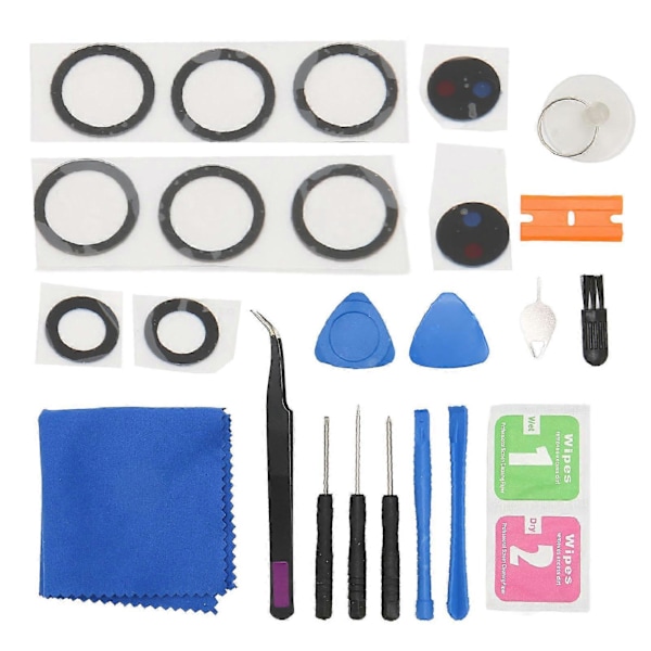 Rear Camera Glass Replacement Back Set Kit for Samsung Galaxy S21 Ultra 5G with Pre Installed Adhesive Repair Tool