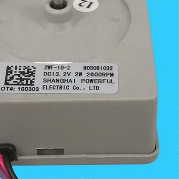 DC-motor vifte for dobbelt-dørs kjøleskap viftemotor ZWF-10-2 B03081032 DC13.2V 2W