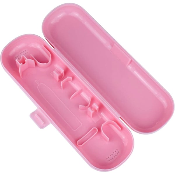 Matkahammasharjan pidike, hammasharjakotelo yhteensopiva Oral B & Philips sähköhammasharjojen kanssa, matkakotelo (Pinkki) (C)