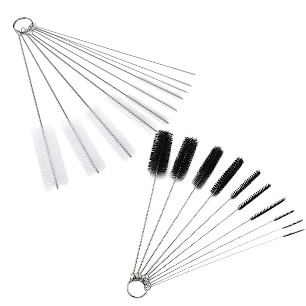 Nylon Rörborstar Set med 10 Olika Storlekar