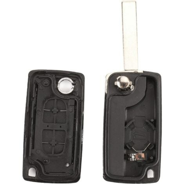 Foldbar Flip Nøgle Skal Kompatibel med Peugeot 307 308 408, 2 Knapper
