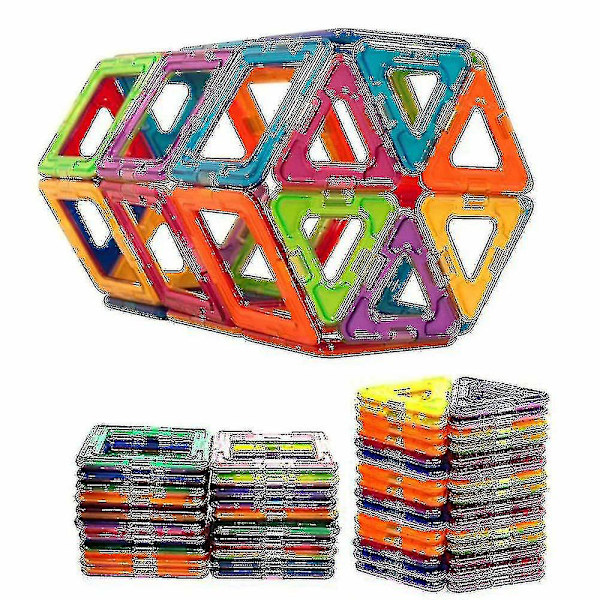 50/100 st 3D DIY Magnetiska Leksaker Byggstenar Klossar Barn Utbildnings-QH